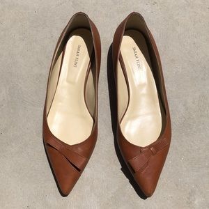 Calf leather flats